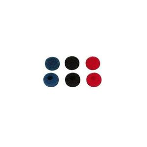 Foam Earphone Pads (replacement pads for in-ear headphones, includes 3 pairs - red, black & blue)
