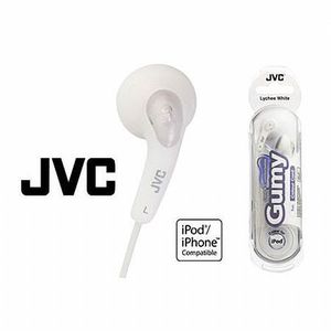 JVC HAF140W Gumy In Ear Stereo Headphones (coconut white)
