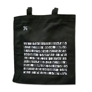 Claremont 56 Natural Canvas Shopper (black with white print)