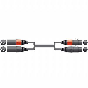 Chord 2 x XLR Female To 2 x XLR Male Lead (1.5m)