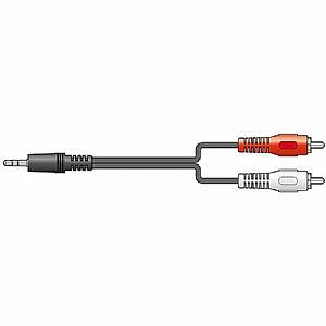 AV Link 3.5mm Stereo Mini Jack Plug To Twin RCA Phono Plug Cable (1.2m)