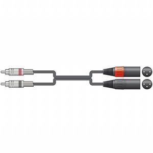 Chord 2x RCA Plugs To 2x XLR Male Audio Cable (3.0m)