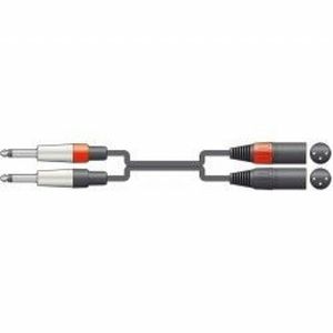 Chord Audio Lead 2 x 6.3mm Mono Jack To 2 x XLRM (3.0m)