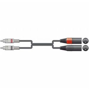 Chord Audio Lead Twin RCA To 2 x XLRM (0.75m)