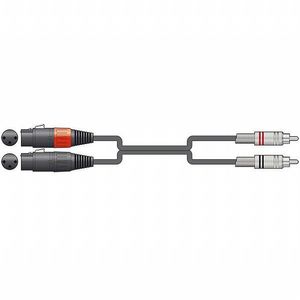 Chord 2 x XLR Female To Twin RCA Leads (0.75m)