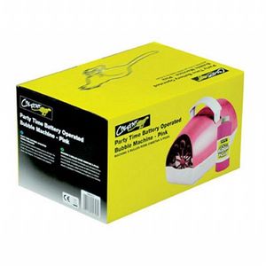 Cheetah Party Time Battery Operated Bubble Machine With Fluid (pink)