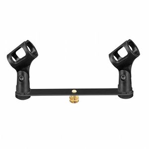 Sound LAB Microphone Bar For Mounting 2 Microphones on 1 Stand (black)