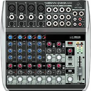 Behringer Q1202 USB Xenyx Premium 12 Input, 2 Bus Mixer + Free Tracktion 4 Audio Production Software