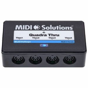 MIDI Solutions Quadra Thru V2 4-Output Active MIDI Thru Box