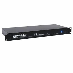 MIDI Solutions MultiVoltage T8 Rackmount 8-Output Active MIDI Thru Box (black)