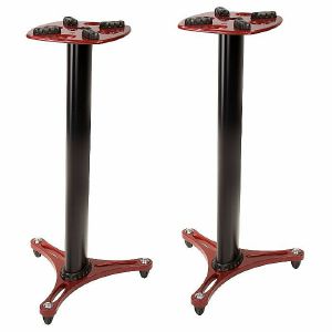 Ultimate Support MS90/36R Column Studio Monitor Stands With Decoupling Pads (red, pair)
