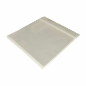 Polypropylene Crystal Clear 12" LP Vinyl Sleeve Bags With Resealable Flap (pack of 100)