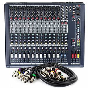 Soundcraft MPMi12 12 Channel Multi Purpose Mixer + FREE 8 Way XLR Wiring Loom (3m)