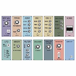 Ploytec PI L Squared Mini MIDI Synthesizer (black)