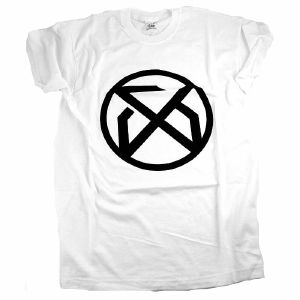 Jealous God Logo T-shirt (black logo on white, large)