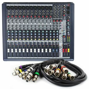 Soundcraft MFXi12 12 Channel Mixer + FREE 8 Way XLR Wiring Loom (3m)