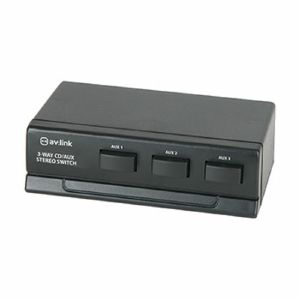 AV Link 3 Way CD AUX Stereo Switch (black)