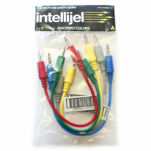 Intellijel 3.5mm Mini Jack Modular Synth Patch Cables (pack of 5, 6"/15cm)