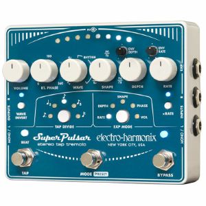 Electro Harmonix Super Pulsar Stereo Tap Tremolo Effects Pedal