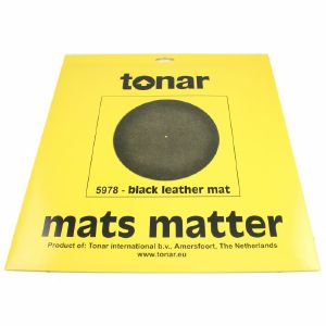 Tonar Black Leather Turntable Mat (single)