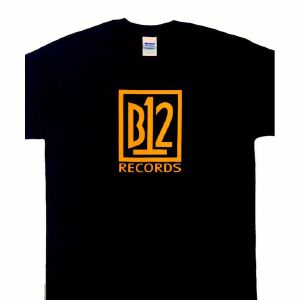 B12 Records The Path T-Shirt (large, black with yellow print)