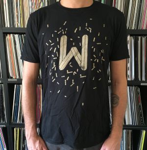 Wolfskuil Logo T-Shirt (medium, sand logo on black)
