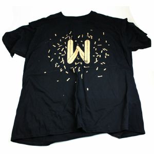 Wolfskuil Logo T-Shirt (extra large, sand logo on black)