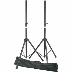QTX Steel Speaker Stand Kit With Carry Bag (pair)