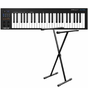 Nektar Impact GX49 USB MIDI Controller Keyboard With Bitwig 8Track Software Included + 5 Position X Foldable Frame Keyboard Stand (black) (REDUCED PRICE BUNDLE)