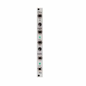 2hp Div 2 Channel Voltage Controlled Clock Divider & Multiplier Module (silver faceplate)