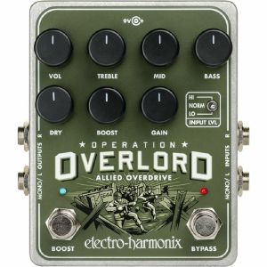 Electro Harmonix Operation Overlord Allied Stereo Overdrive Effects Pedal