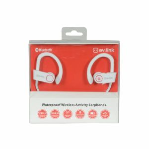 AV Link IPX7 Bluetooth Waterproof Wireless In Ear Headphones (white)