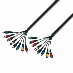 Adam Hall 8 x RCA Male To 8 x RCA Male Multicore Cable Loom (3.0m)