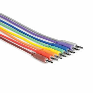 Hosa CMM-890 3.5mm TS To 3.5mm TS Unbalanced Patch Cables (3ft, pack of 8)