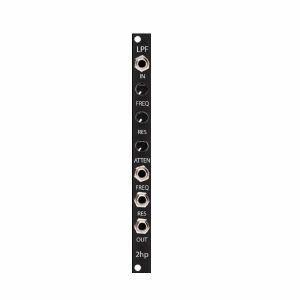 2hp LPF 4-Pole Voltage Controlled Low Pass Filter Module (black)