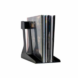 Audio Anatomy Retro Vinyl Record Rack (black, holds up to 40 records)