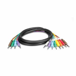 Hosa STP-802 8 Way 1/4" TRS Jack To Dual 1/4" TS Jack Insert Snake Cable Loom (2m)