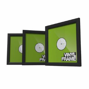 Glorious 12" Vinyl Record Display Frame Set (black, pack of 3)