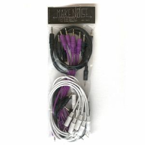 Make Noise Assorted 3.5mm Modular Synth Mono Patch Cables (purple, white & black, pack of 15)