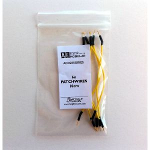 Tangible Waves AE Modular 10cm Patchwires (yellow, pack of 6)