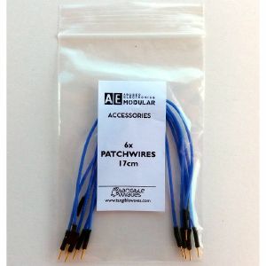Tangible Waves AE Modular 17cm Patchwires (blue, pack of 6)