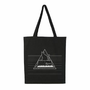 Cats On Synthesizers In Space Canvas Tote Bag (black)