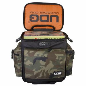 UDG 12" Ultimate SlingBag Vinyl Record Trolley Deluxe 60 (black camo, orange inside)