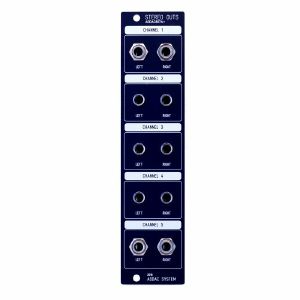 ADDAC System ADDAC807A+ Individual Channel Stereo Outputs Module (black faceplate)