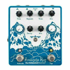 EarthQuaker Devices Avalanche Run v2 Stereo Reverb & Delay Effects Pedal With Tap Tempo