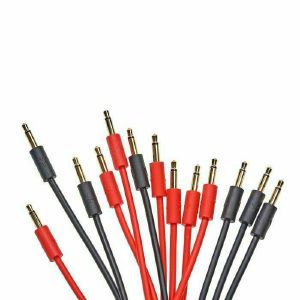 Endorphin.esTrippy Cables 3.5mm Mono Patch Cables (red/black/mint, 15cm/30cm/50cm/75cm, pack of 13)