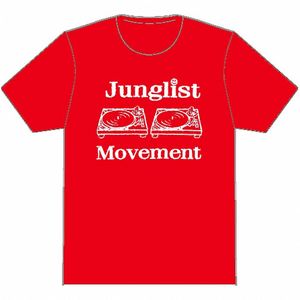 Aerosoul Junglist Movement T-Shirt (red t-shirt with white logo)