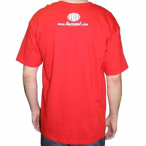 Aerosoul Junglist Movement T-Shirt (red t-shirt with white logo)