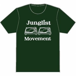 Aerosoul Junglist Movement T-Shirt (green t-shirt with white logo)