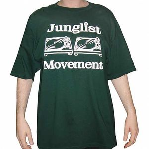 Aerosoul Junglist Movement T-Shirt (green t-shirt with white logo)